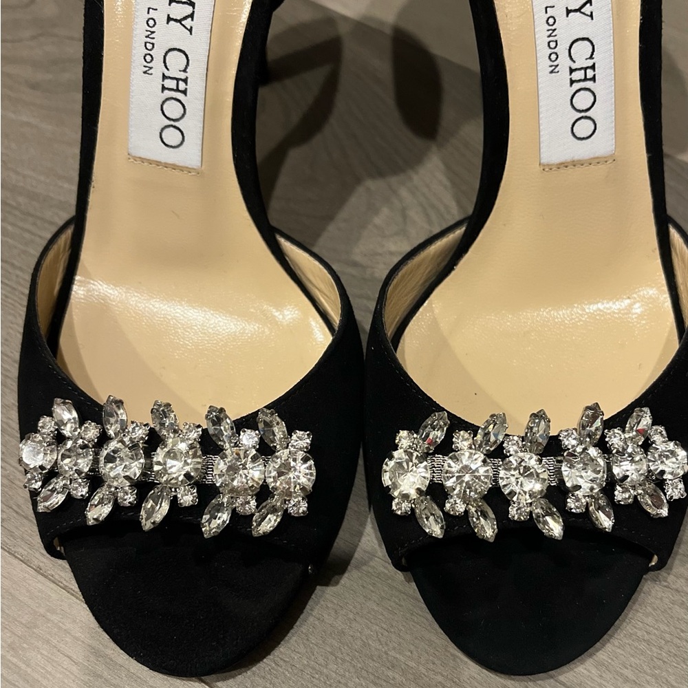 PRICE DROP!! 
Jimmy Choo Black Heels with Crystal Embellishments - Picture 5 of 8